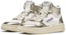(W) AUTRY Sneakers Kulit Tinggi 'Putih Emas' AUMW-WB16