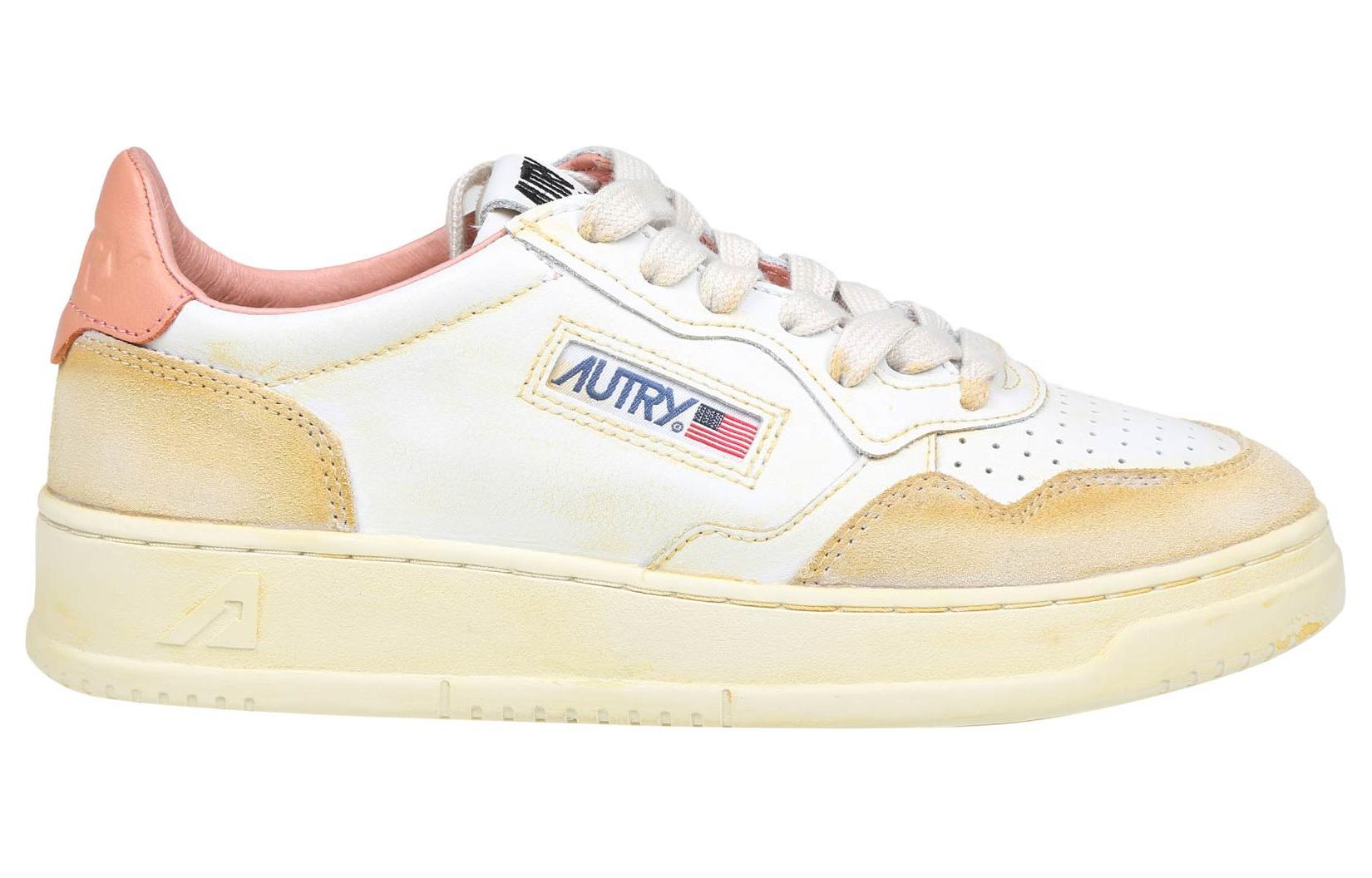 (W) AUTRY Leather Fashion Sneakers 'Distressed White Pink' 圖 2