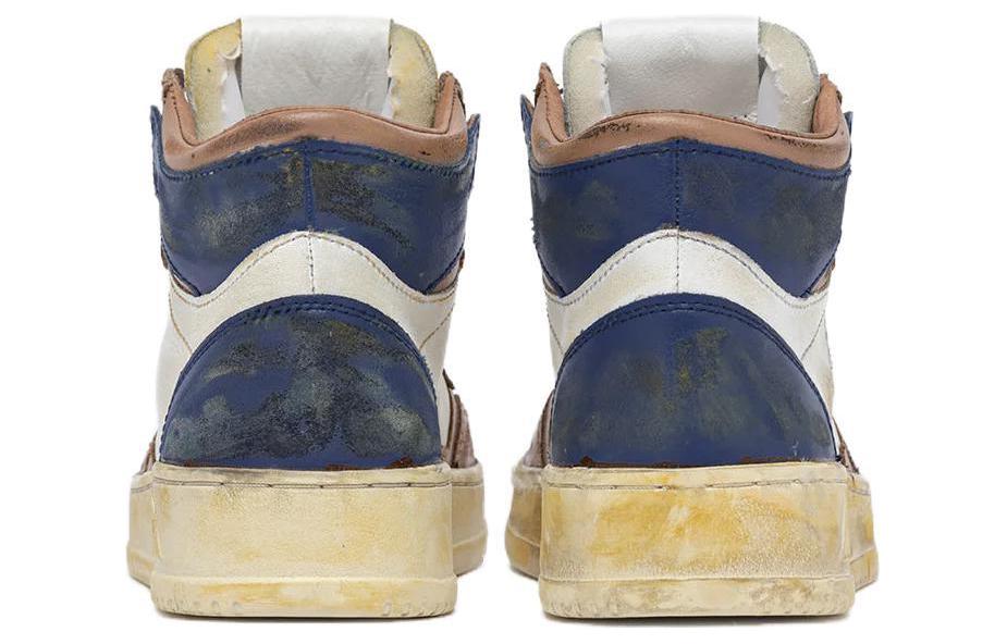 Order AUTRY 皮革 圓頭穿孔 高幫 板鞋 女款 白棕色