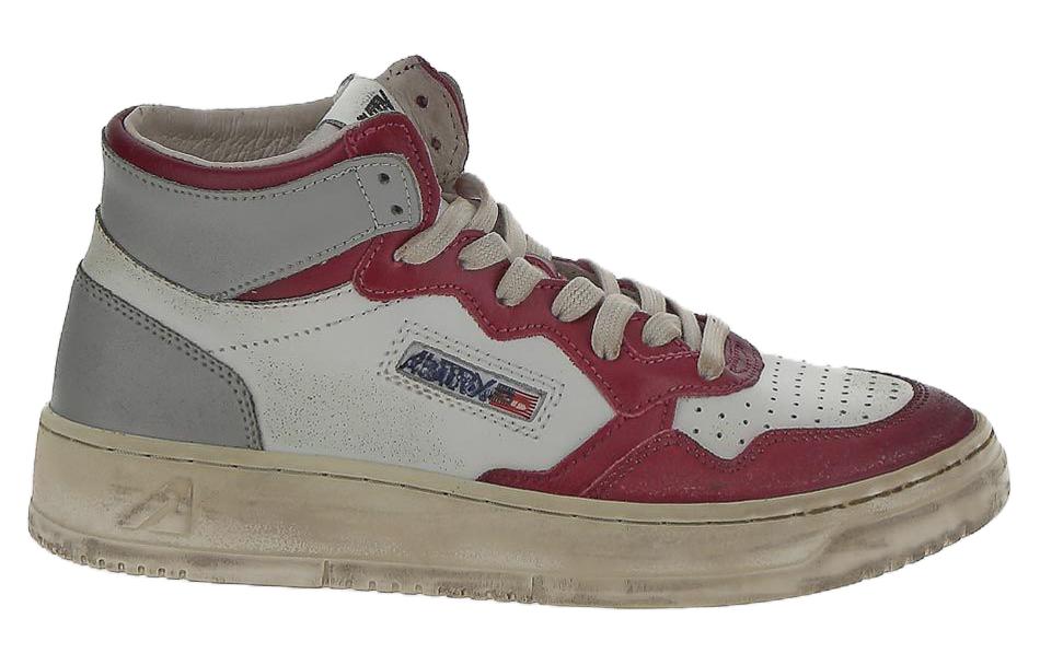 (W) AUTRY Leather Lace-up 'Distressed White Red' 圖 2