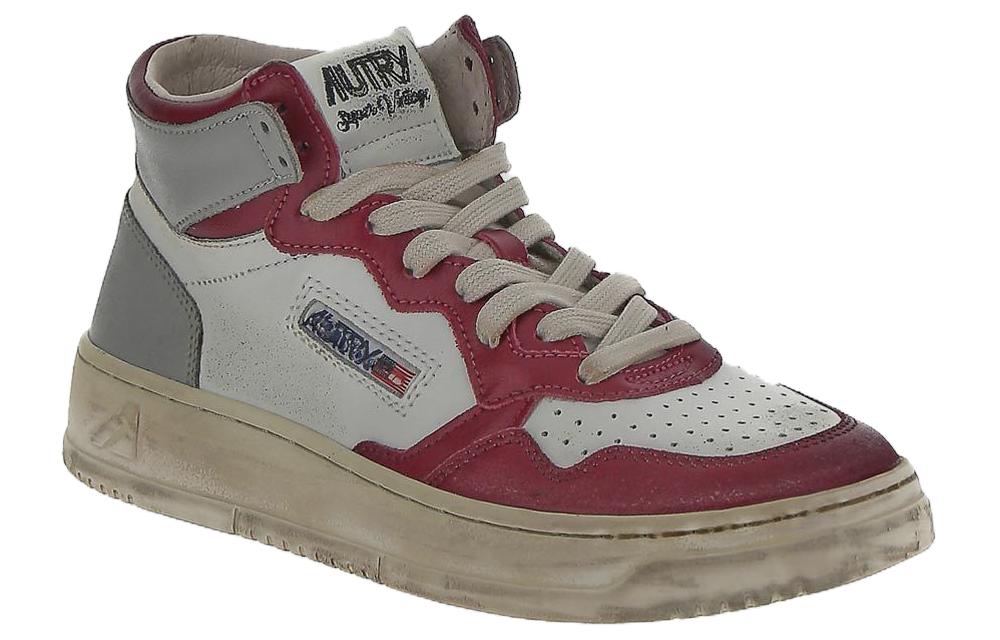 (W) AUTRY Leather Lace-up 'Distressed White Red' 圖 3