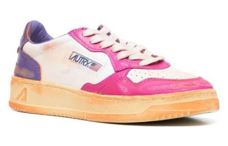 Order (W) AUTRY Kulit Low Top 'Distressed Putih Biru Merah Jambu' AVLW-SV16