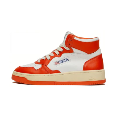 (W) AUTRY Leather Low Top 'White Orange'