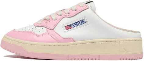 (Women) AUTRY Leather Mule 'White Pink' MULW-WB37 (Women) AUTRY Leather Mule 'White Pink' MULW-WB37