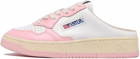 (Women) AUTRY Leather Mule 'White Pink' MULW-WB37 (Women) AUTRY Leather Mule 'White Pink' MULW-WB37