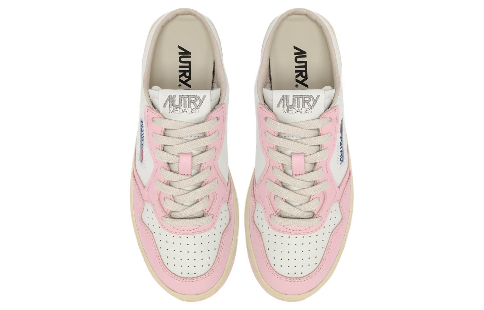 Shop (W) (女性用) AUTRY レザーミュール 'ホワイト ピンク' MULW-WB37 MULW-WB37
