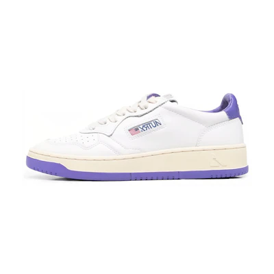 (W) AUTRY Leather Sneaker 'White Purple'