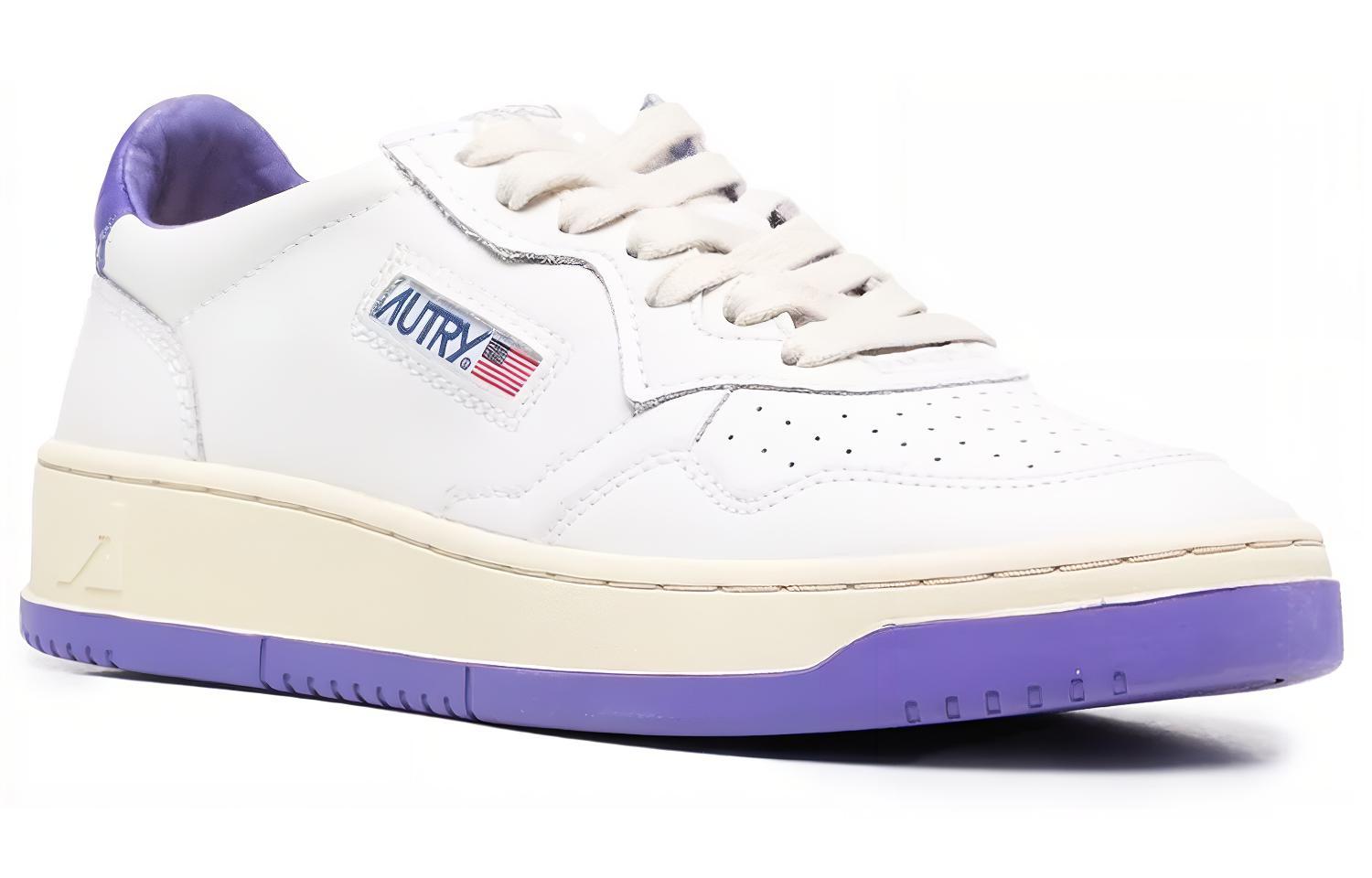(W) AUTRY Leather Sneaker 'White Purple' 圖 2