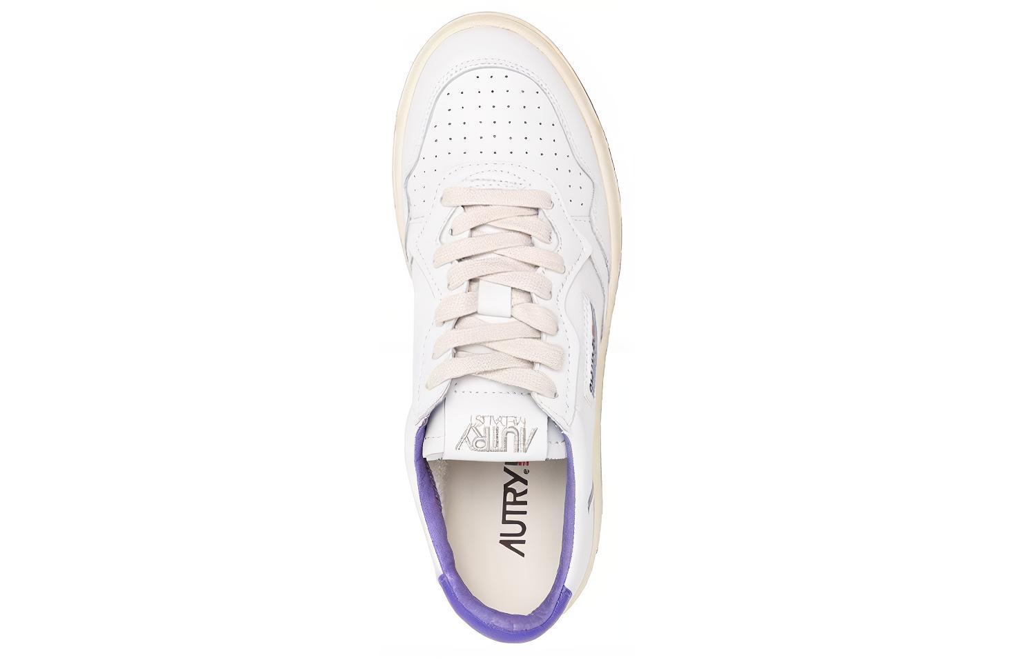 (W) AUTRY Leather Sneaker 'White Purple' 圖 4