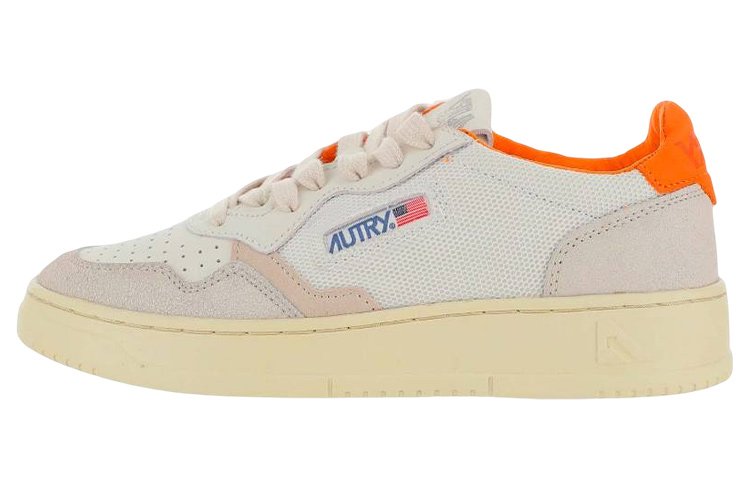 (W) AUTRY Low-Top Lace-Up 'White Orange'