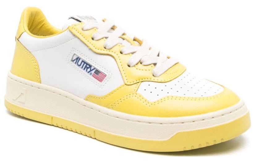 (W) AUTRY Low-Top Lace-Up Sneakers 'Calfskin Yellow White' 圖 2