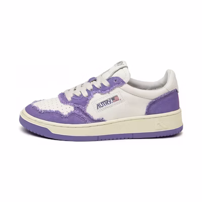 (W) AUTRY Low Leather 'White Purple'