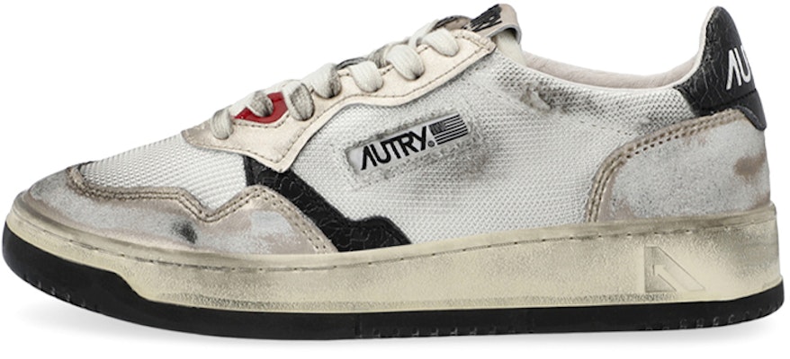 (Women) AUTRY Low Super Vintage Mesh Sneakers 'White Black' AVLW-MS09 Buy (Women) AUTRY Low Super Vintage Mesh Sneakers 'White Black' AVLW-MS09
