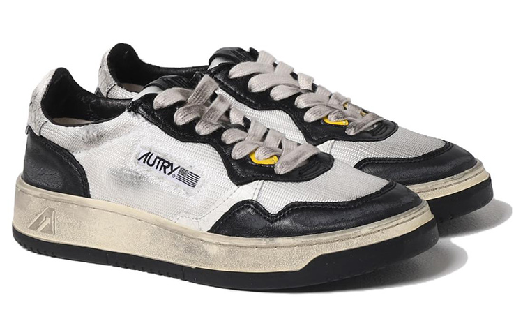 Lookbook (W) AUTRY 超级复古网面运动鞋 '白黑' 低帮 AVLW-MS10