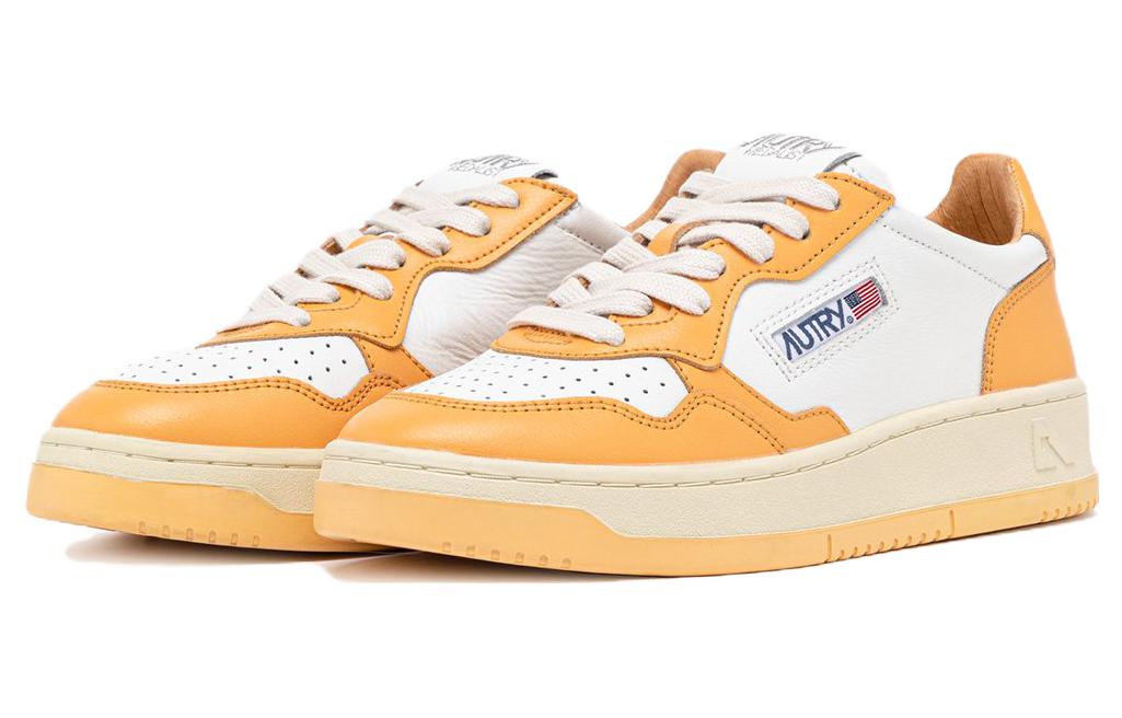 Order AUTRY 皮革 圓頭平底繫帶 低幫 板鞋 女款 橙色