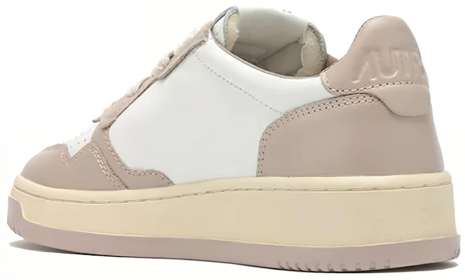 AUTRY 皮革 低筒 系带 時尚板鞋 女款 淡粉白 Lookbook AUTRY 皮革 低筒 系带 時尚板鞋 女款 淡粉白