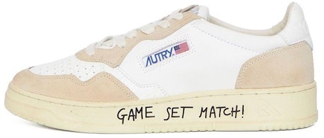 (Women) AUTRY Medalist Leather Low "Game Set Match" White Beige AULW-WC06 (Women) AUTRY Medalist Leather Low "Game Set Match" White Beige AULW-WC06
