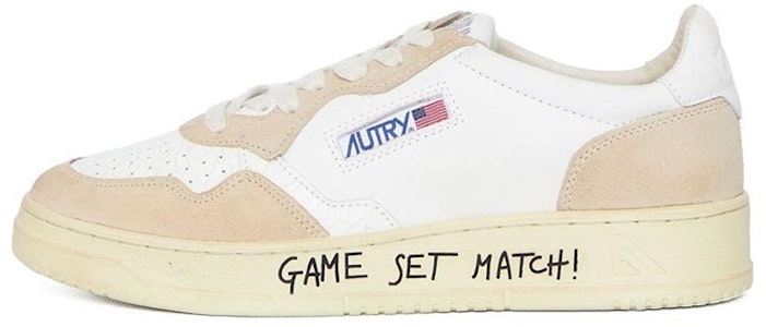 (W) AUTRY Medalist Kulit Rendah "Game Set Match" Putih Beige AULW-WC06 Buy (W) AUTRY Medalist Kulit Rendah "Game Set Match" Putih Beige AULW-WC06