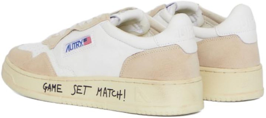 (W) AUTRY Medalist Kulit Rendah "Game Set Match" Putih Beige AULW-WC06 Shop (W) AUTRY Medalist Kulit Rendah "Game Set Match" Putih Beige AULW-WC06