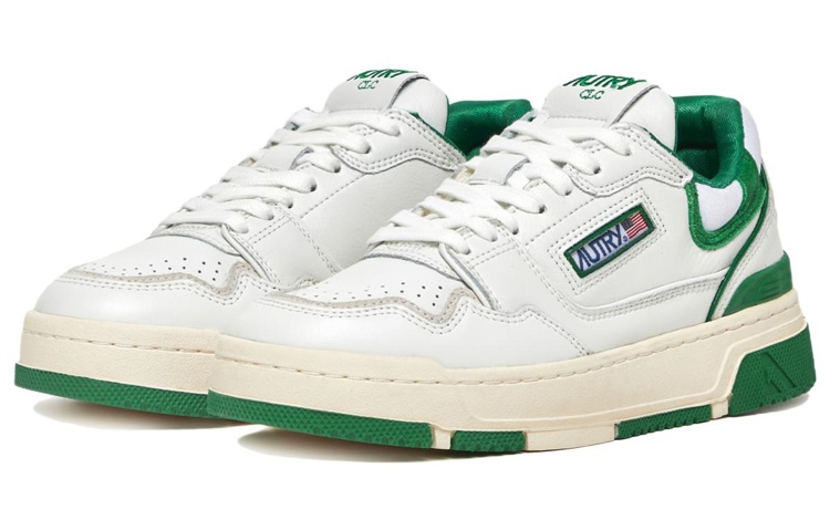 (W) AUTRY CLC Leather Sneakers 'White Green' 圖 2