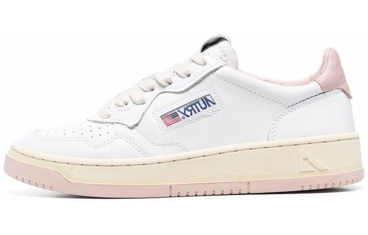 (Women) AUTRY Low Top Leather 'White Pink' AULW-BB52