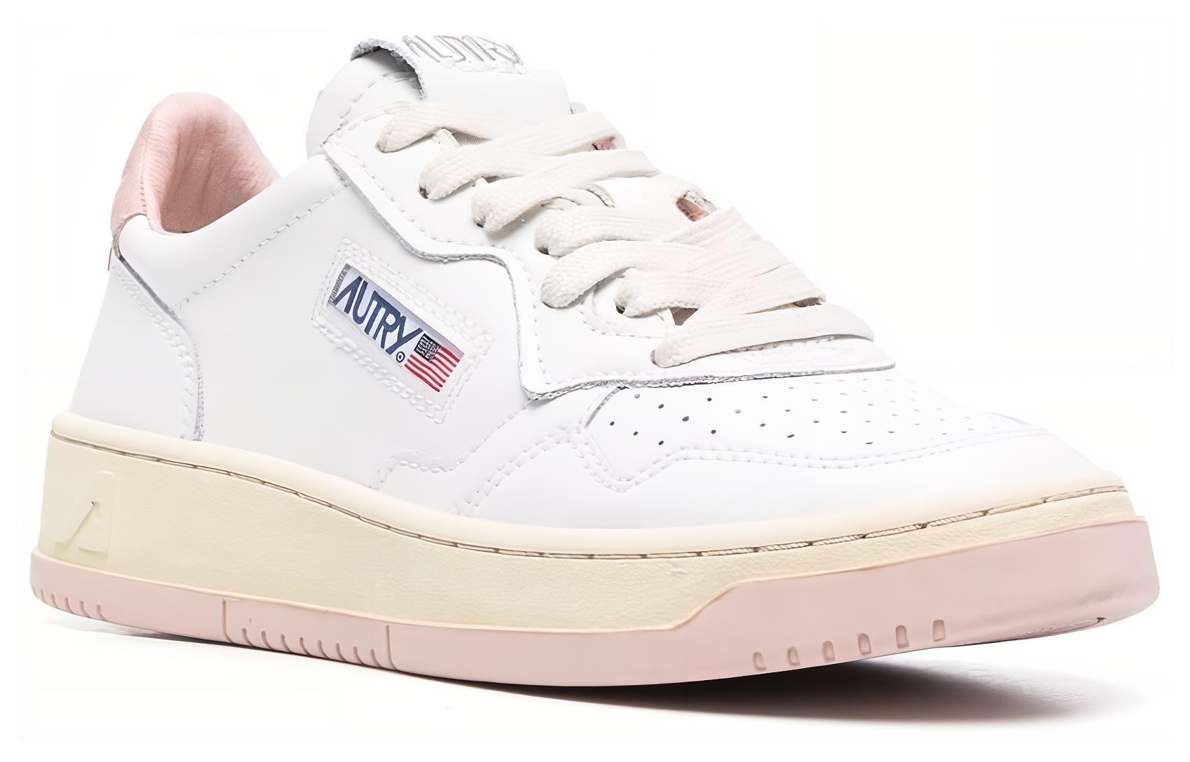 Order (W) AUTRY Zapatillas Bajas de Cuero 'Blanco Rosa' AULW-BB52