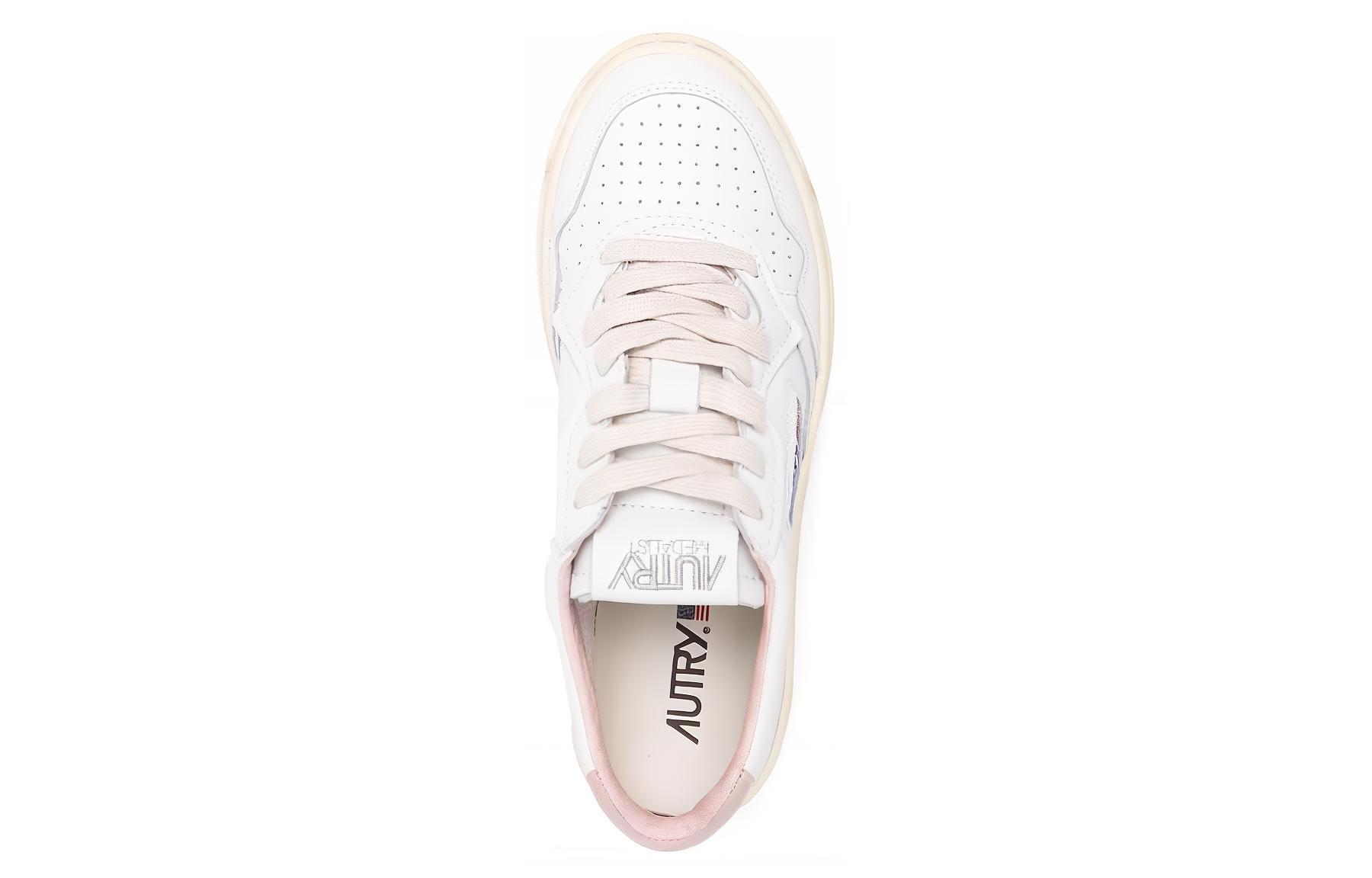 Shop (W) AUTRY Zapatillas Bajas de Cuero 'Blanco Rosa' AULW-BB52