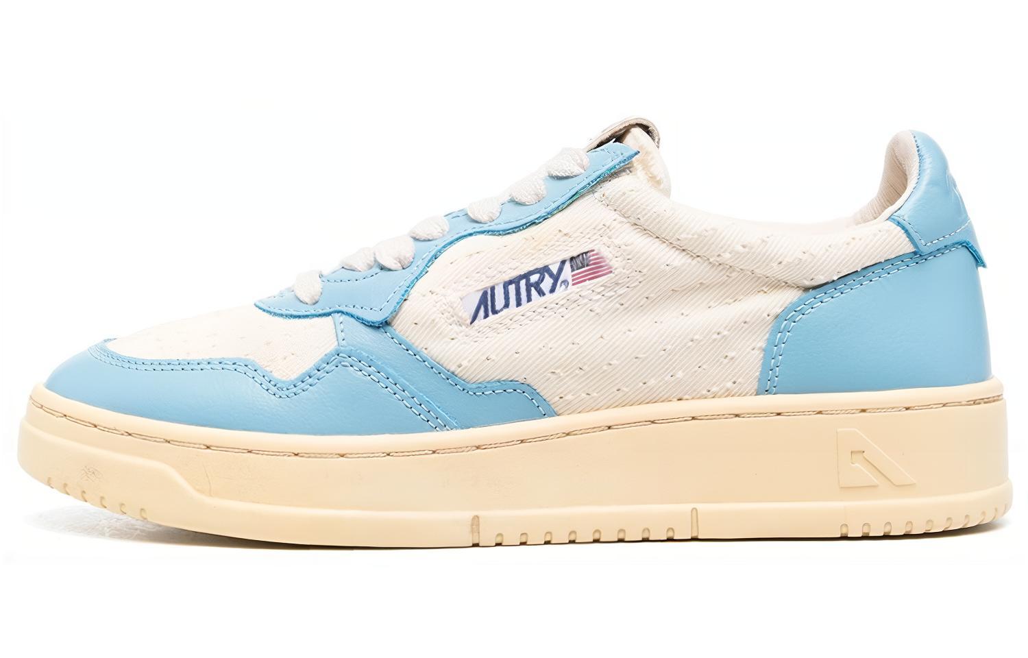 (W) AUTRY Low Top Logo Patch 'Blue White'