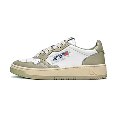 (W) AUTRY Low Top Sneaker 'White Green'
