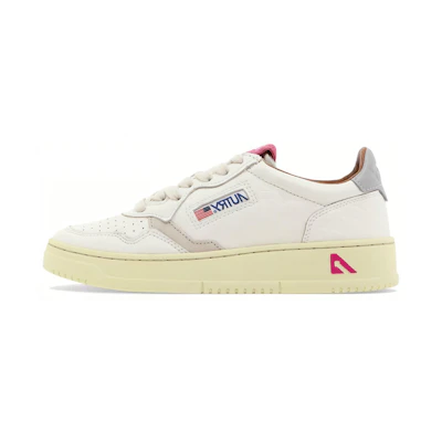 (W) AUTRY Low Top Sneakers 'White Red Silver'