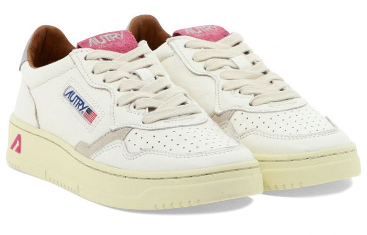 (W) AUTRY Low Top Sneakers 'White Red Silver' 圖 3