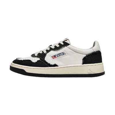 (W) AUTRY Medalist Canvas-Panelled 'White Black'