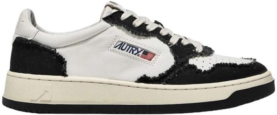 (Women) AUTRY Medalist Canvas-Panelled 'White Black' AULW-CB02 Order (Women) AUTRY Medalist Canvas-Panelled 'White Black' AULW-CB02