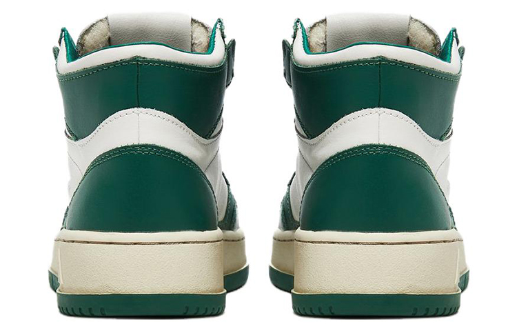 Shop (W) AUTRY Medalist 中帮皮革运动鞋 '白绿' 两色拼接 AUMW-WB03