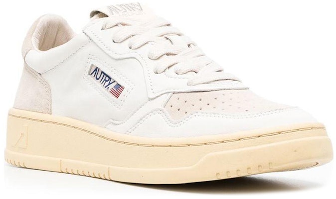 (W) AUTRY Medalist Kulit dan Suede 'White Sand' AULW-SL01 Order (W) AUTRY Medalist Kulit dan Suede 'White Sand' AULW-SL01