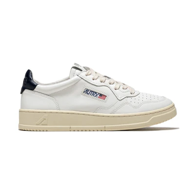 (W) AUTRY Medalist Leather Low 'White Dark Blue'