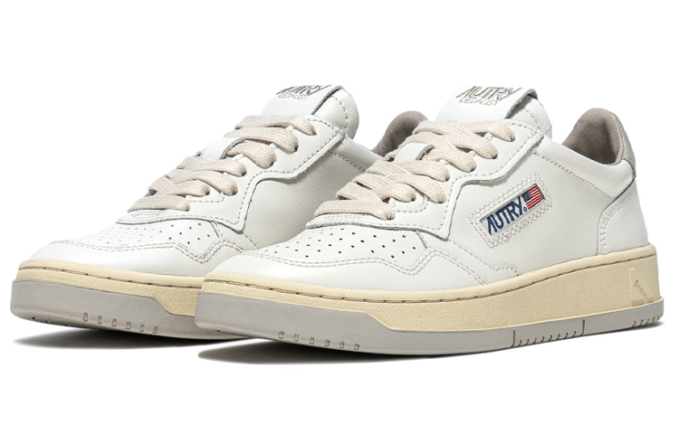 Order (Women) AUTRY Medalist Leather Low 'White Grey' AULW-BB50
