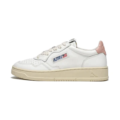(W) AUTRY Medalist Leather Low 'White Pink'