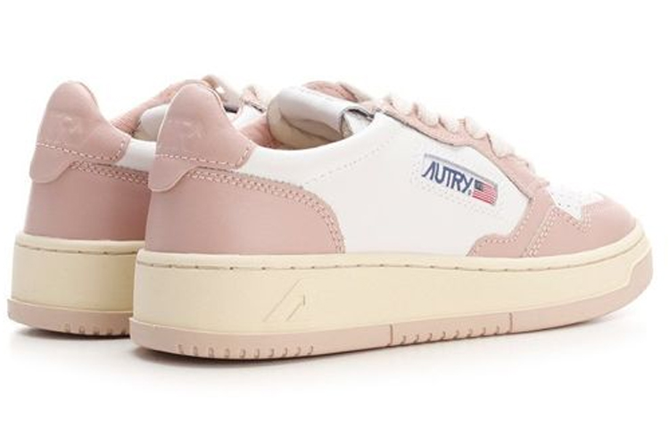 Shop (Women) AUTRY Medalist Leather Low 'White Pink Cream' AULW-WB09