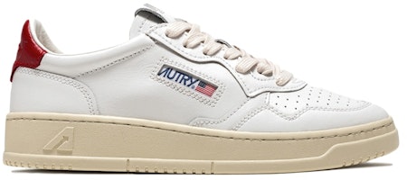 (Women) AUTRY Medalist Leather Low 'White Red' AULW-LL21 (Women) AUTRY Medalist Leather Low 'White Red' AULW-LL21