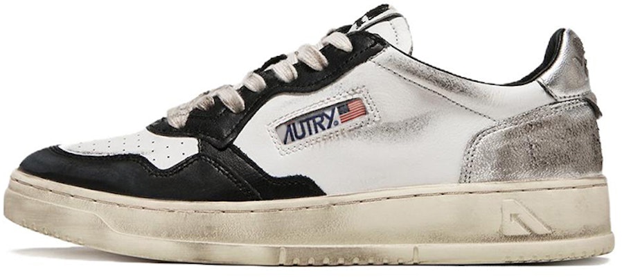 (Women) AUTRY Medalist Super Vintage Leather Low Sneakers 'White Black Silver' AVLW-SV11 Buy (Women) AUTRY Medalist Super Vintage Leather Low Sneakers 'White Black Silver' AVLW-SV11