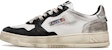 (W) AUTRY Medalist Leather Low Super Vintage Putih Hitam Perak AVLW-SV11