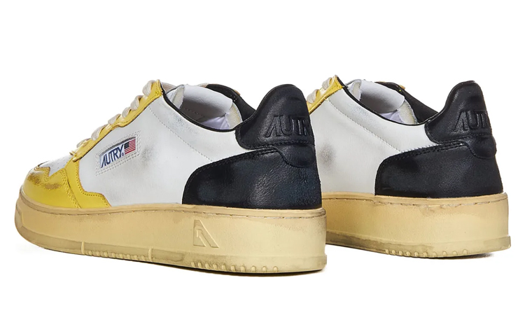 Lookbook (Women) AUTRY Medalist Leather Low Super Vintage White Yellow Black AVLW-SV19