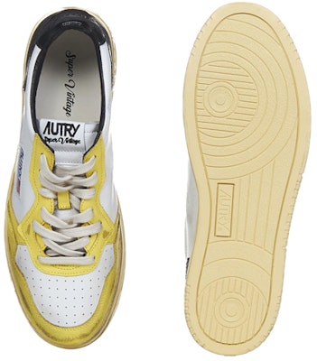 (Women) AUTRY Medalist Leather Low Super Vintage White Yellow Black AVLW-SV19 Shop (Women) AUTRY Medalist Leather Low Super Vintage White Yellow Black AVLW-SV19