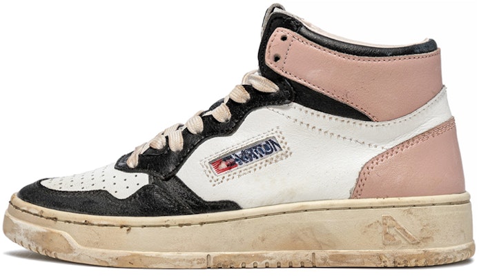 (Women) AUTRY Medalist Leather Mid Super Vintage White Pink Black AVMW-SV01 Buy (Women) AUTRY Medalist Leather Mid Super Vintage White Pink Black AVMW-SV01