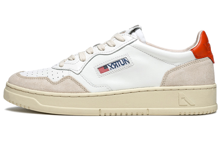 Buy (W) AUTRY Medalist Kulit Suede Rendah 'Putih Beige Oranye' AULW-LS45