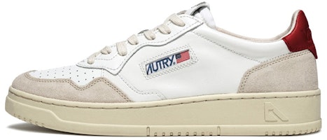 (Women) AUTRY Medalist Low 'White Red Suede' AULW-LS43 (Women) AUTRY Medalist Low 'White Red Suede' AULW-LS43