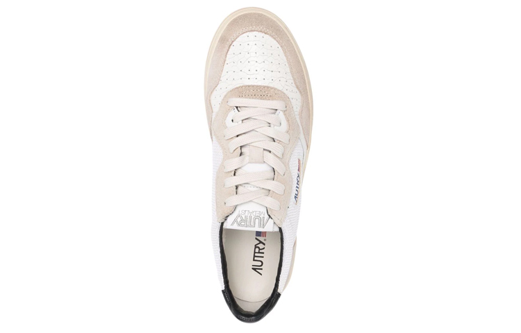 (W) AUTRY Medalist Low Fabric and Suede 'White Black and Beige' 圖 4