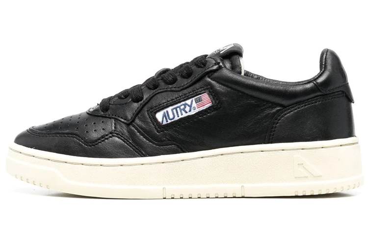 (Women) AUTRY Medalist Low Goat Skin 'Black' AULW-GG05