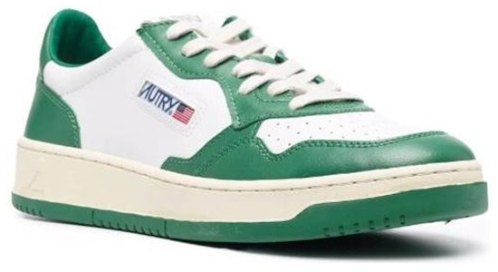 (W) AUTRY Medalist Low Leather 'Verde Blanco' AULW-WB03 Order (W) AUTRY Medalist Low Leather 'Verde Blanco' AULW-WB03